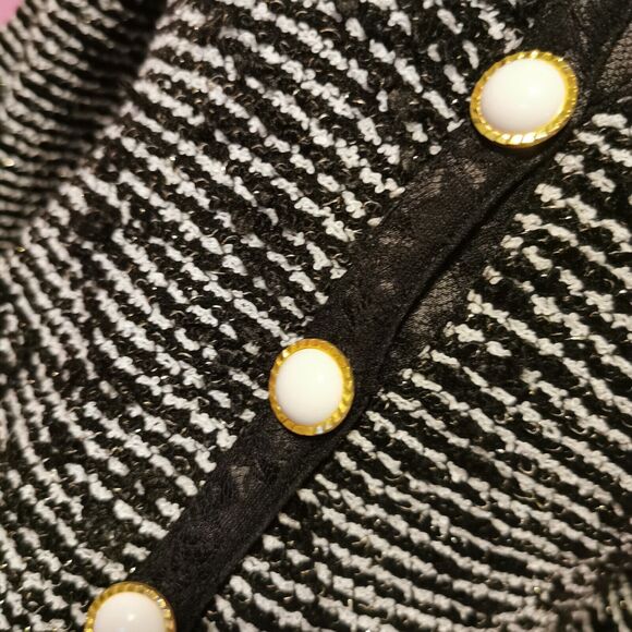 MA*RS Cardigan Small Black Chanel Style Casual Office Party Jfashion Sweater Y2K - Picture 5 of 11